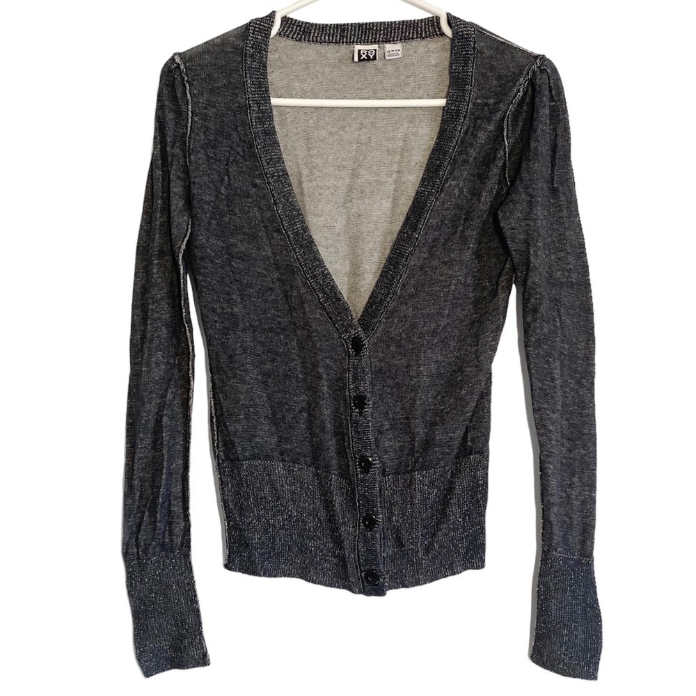 Roxy Inside-Out Gray Knitted Cardigan Size X-Small